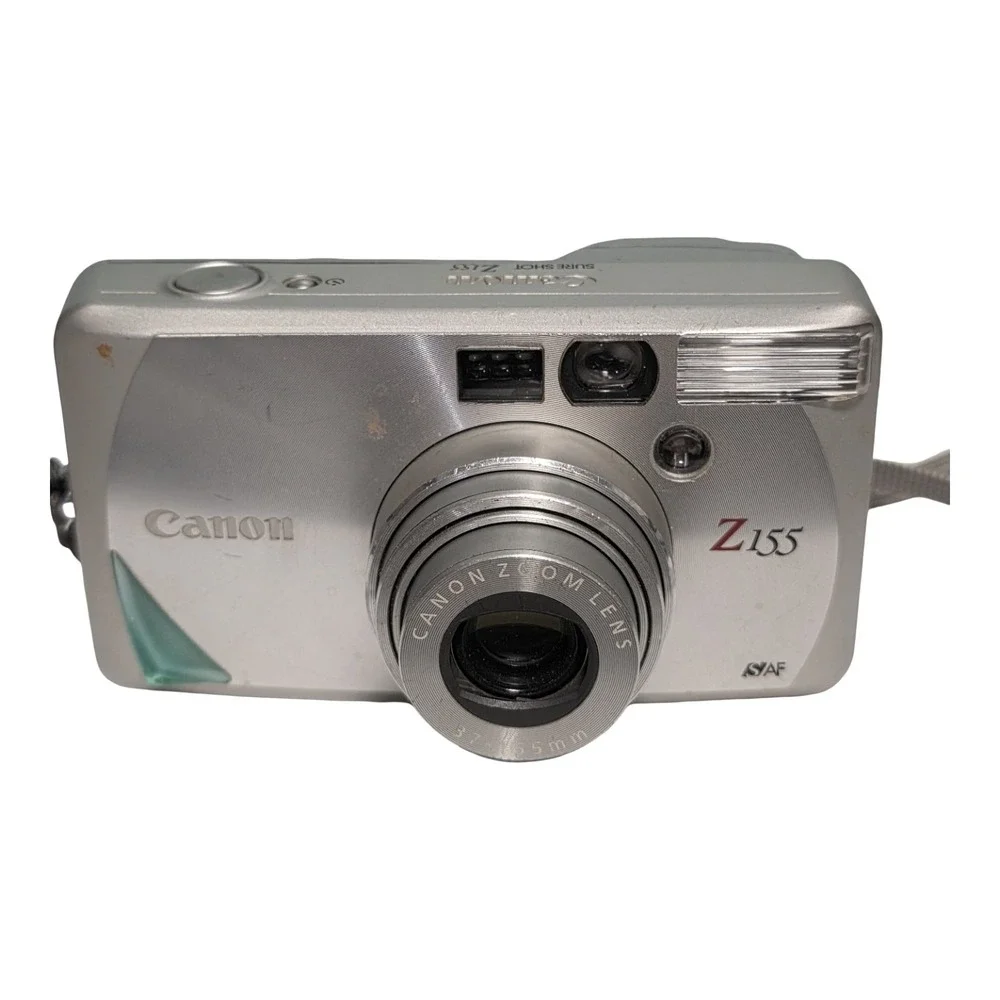Canon Sure Shot Z155 Caption 35mm Point & Shoot Film Camera Silver Auto Focus